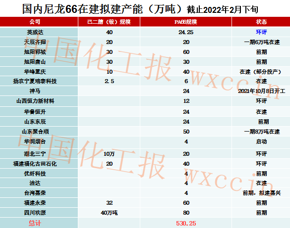 国内尼龙66在建拟建产能（万吨).jpg