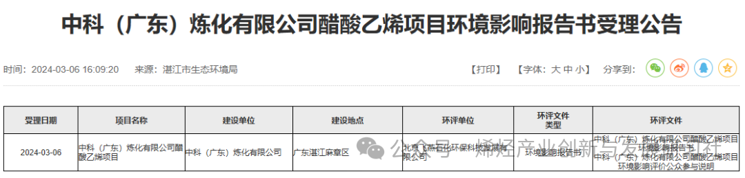中科(广东)炼化有限公司醋酸乙烯项目环境影响报告书受理公告.jpg